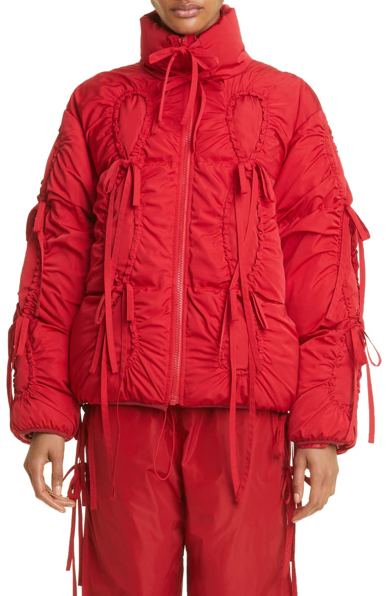 Sandy Liang Bommy Bow Puffer Jacket, Main, color,