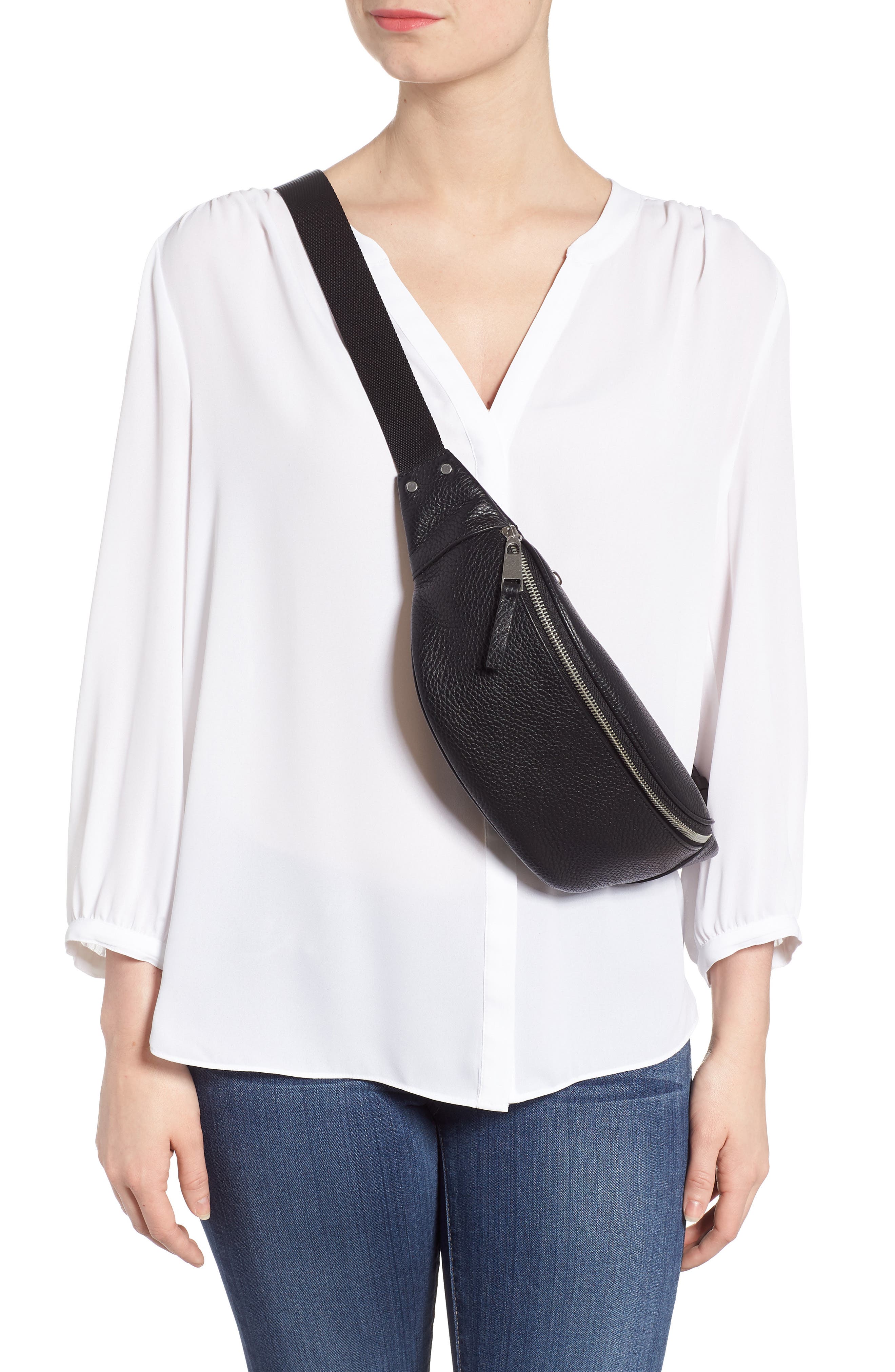 Treasure & Bond Mason Pebbled Leather Belt Bag, Alternate, color, 