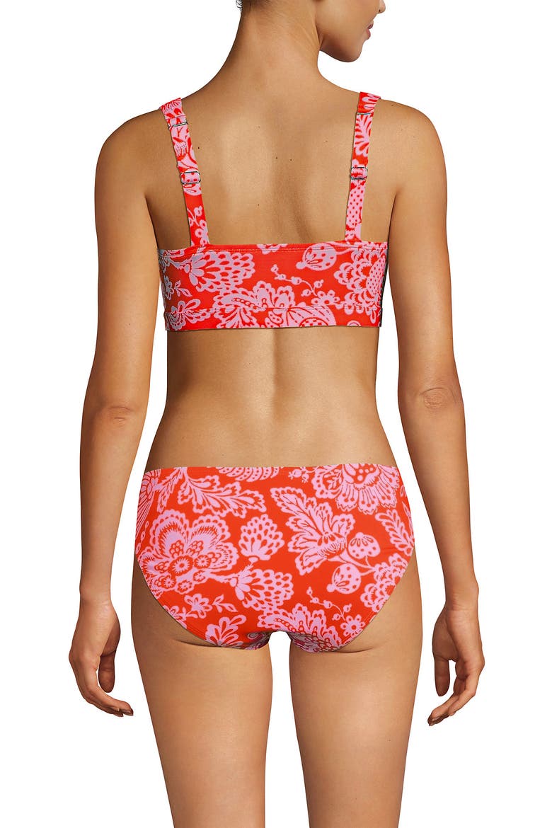 Twist Front Bikini Top, Alternate, color, Radiant Orange Floral Medley
