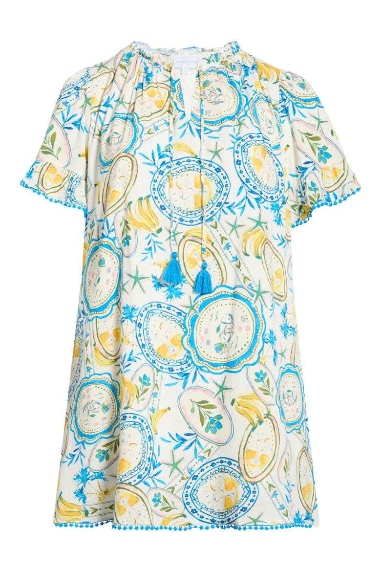 Harvest Island Darcie Shift Dress, Alternate, color, WHITE BLUE YELLOW