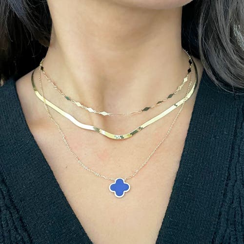 The Lovery Fine Jewelry Mini Herringbone Necklace In Gold