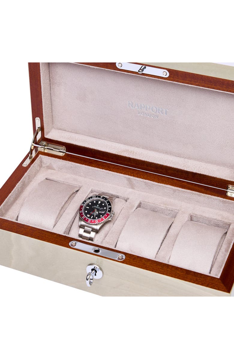 Rapport London Heritage Four Watch Box, Alternate, color, Grey