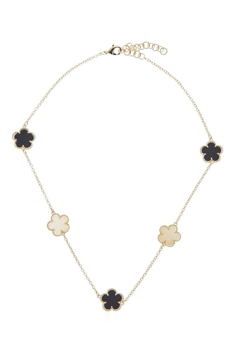 Clover Station Necklace, Main, color, YELLOW