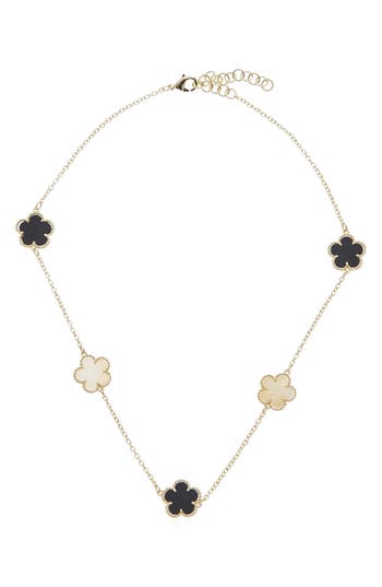 Juvell Clover Station Necklace In Gold