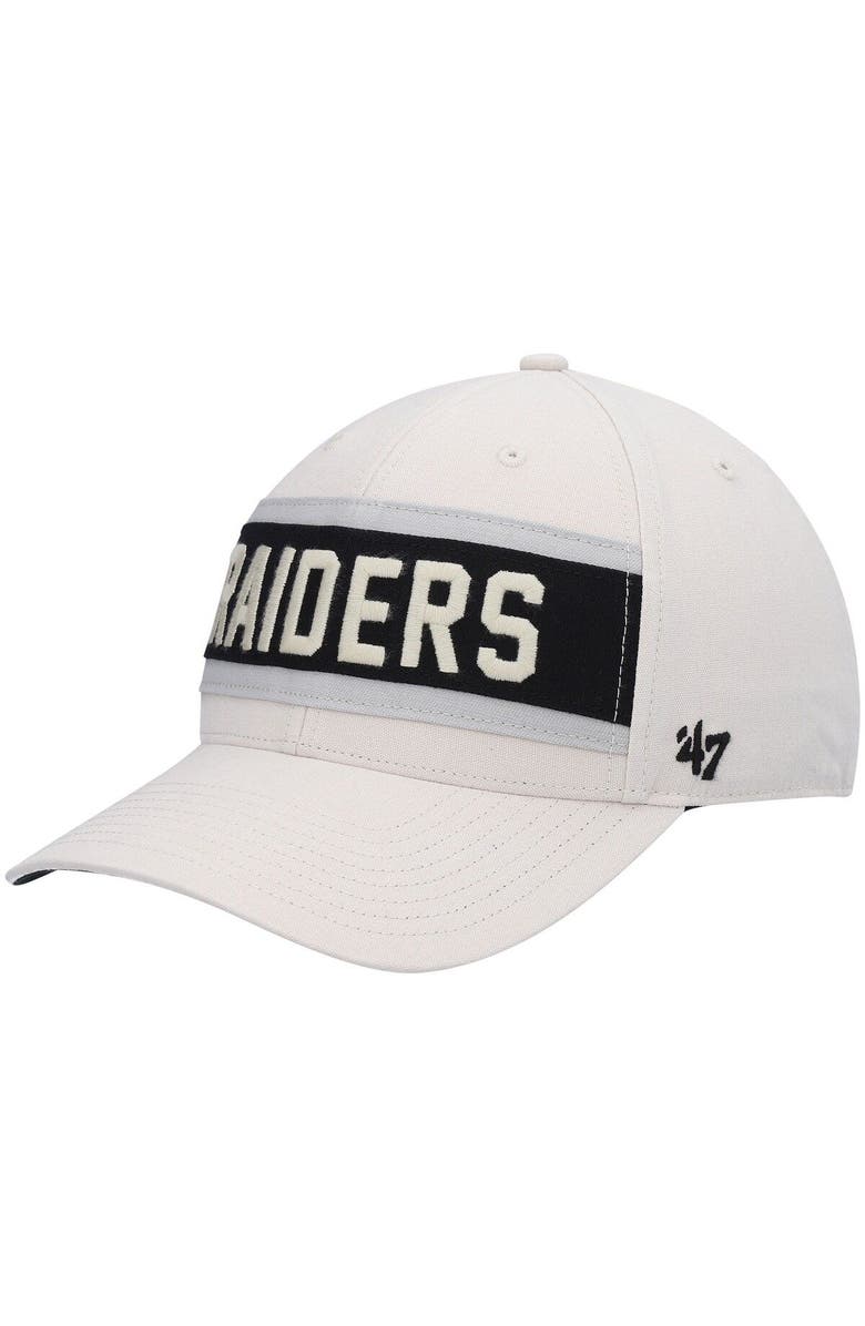 '47 Men's '47 Cream Las Vegas Raiders Crossroad MVP Adjustable Hat, Alternate, color, Cream