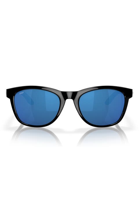 54mm Polarized Mirrored Round Sunglasses