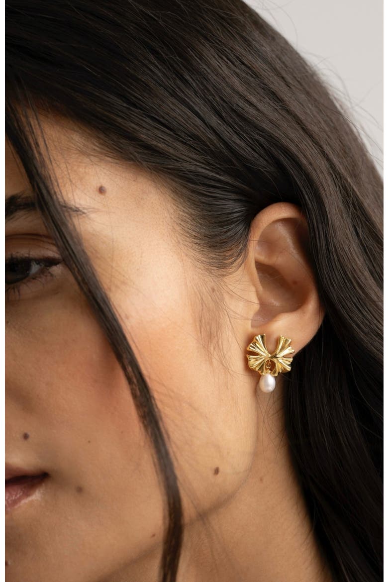 Simone Earrings, Alternate, color, Yellow Gold