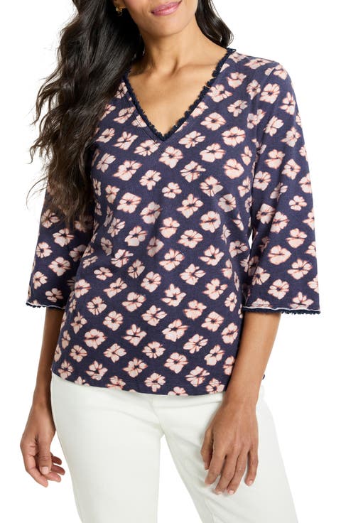 Geo Garden Fringe Top