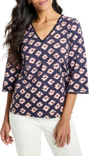 NZT by NIC+ZOE Geo Garden Fringe Top