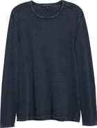 John Varvatos Walter Long Sleeve Acid Wash Crewneck T-Shirt