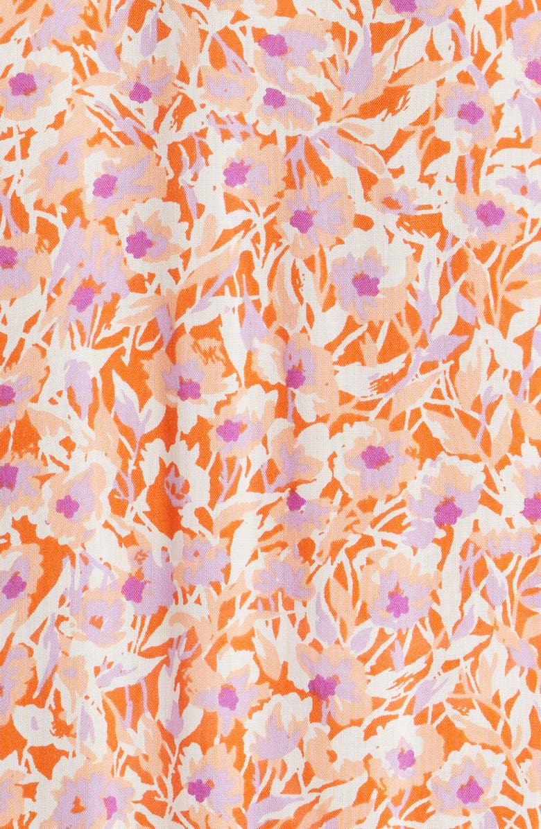 Poupette St Barth Triny Floral Cover-Up Minidress, Alternate, color, Orange Ocean Flowers Ofo