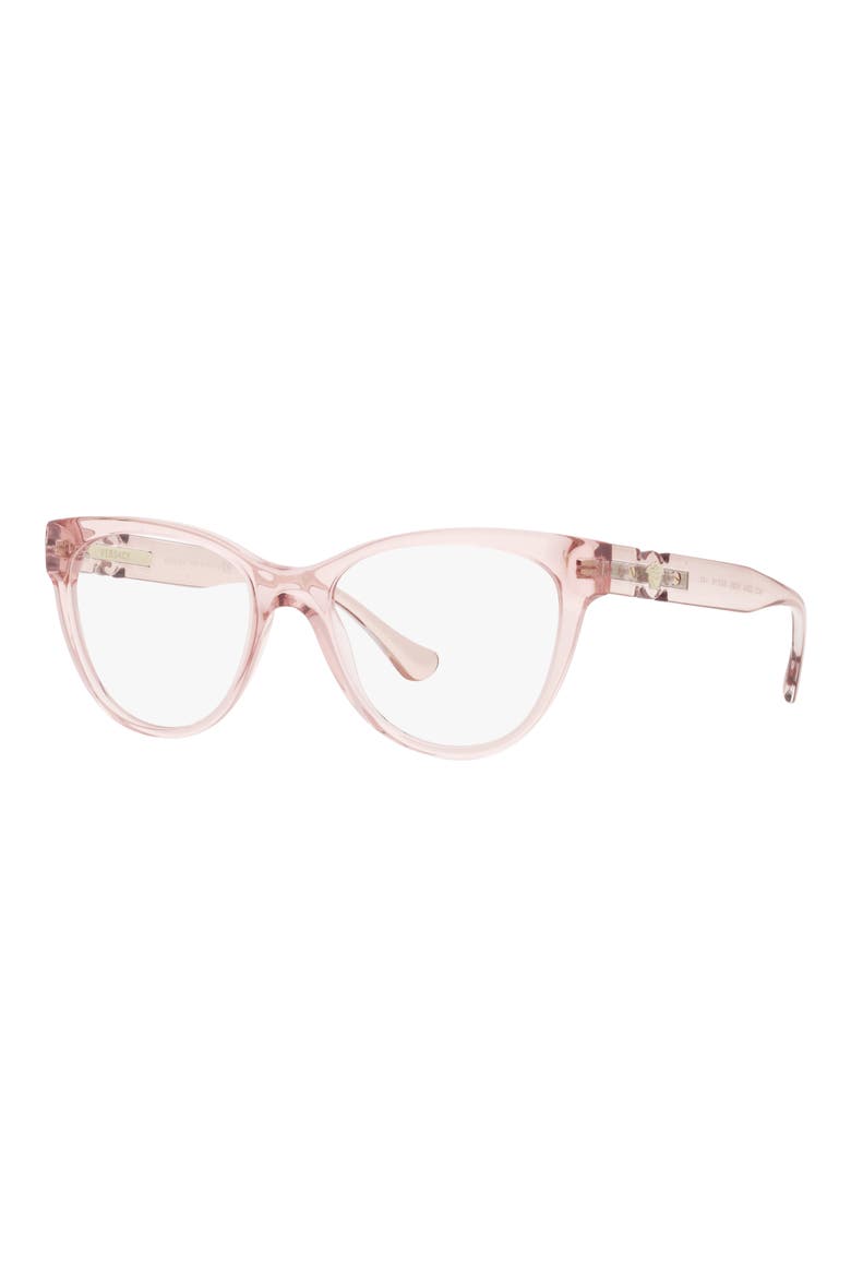 53mm Cat Eye Optical Glasses, Alternate, color, TRANS PINK