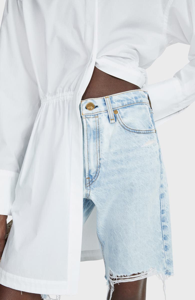 rag & bone Chew Hem Denim Bermuda Shorts, Alternate, color, Victoria
