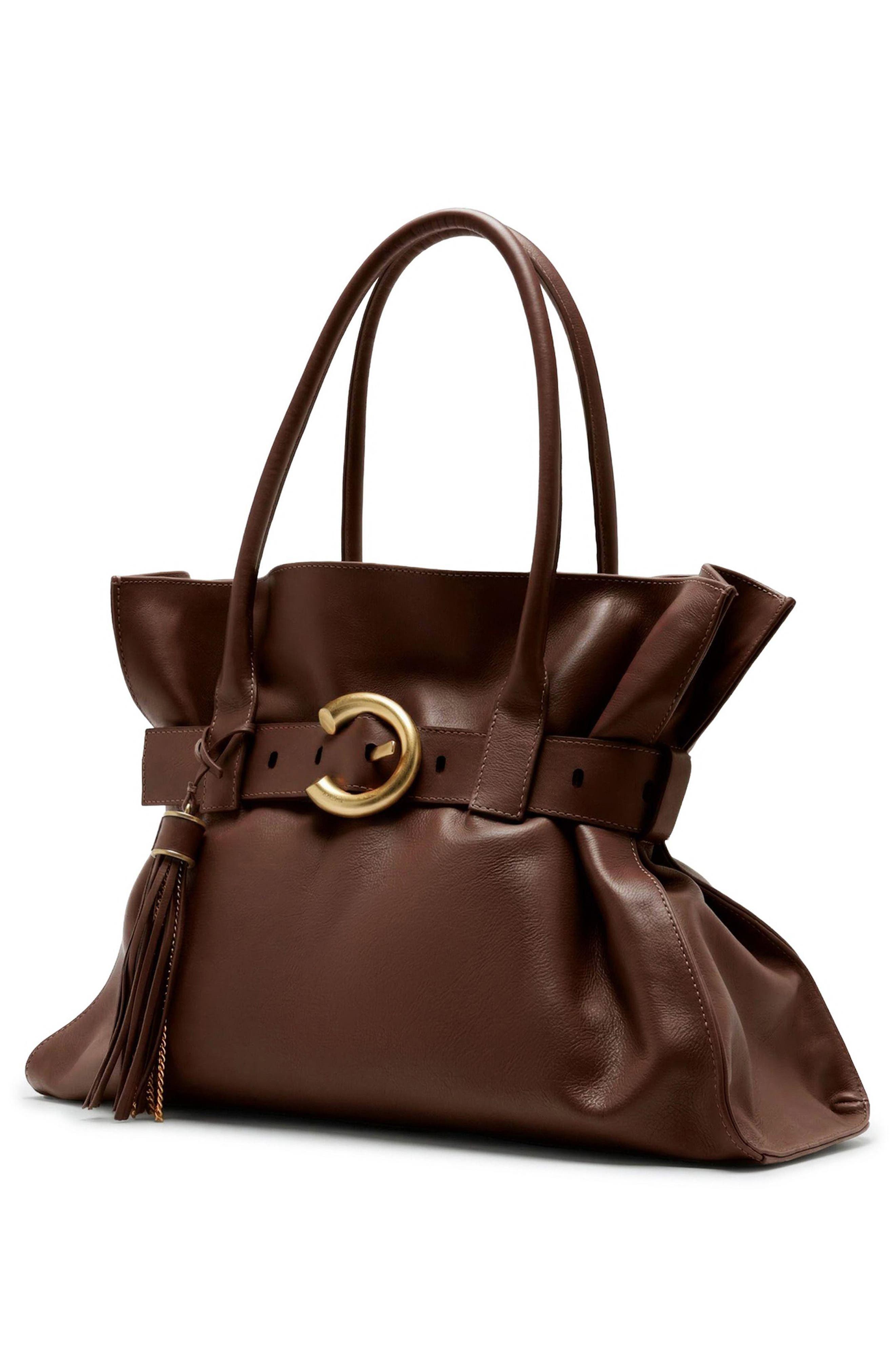 Rivera Large Leather Tote, Alternate, color, NEW COCOA