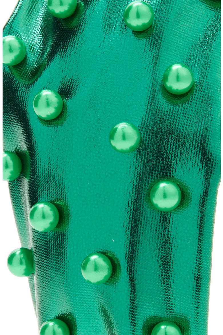 Kids' Faux Pearl Knotted Headband, Alternate, color, GREEN