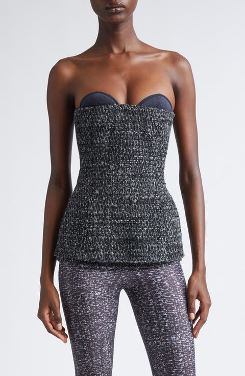 T-Orset Bouclé Tweed Corset Top