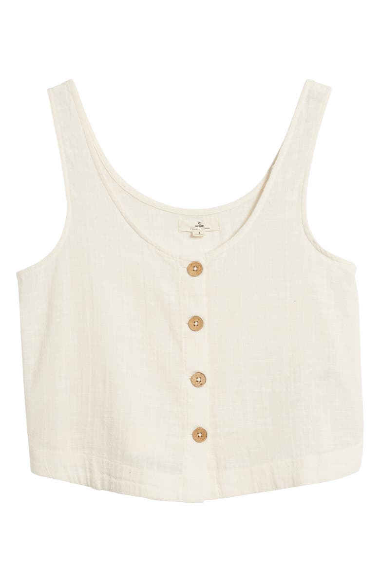 Rip Curl Classic Surf Cotton Crop Button-Up Tank, Alternate, color,