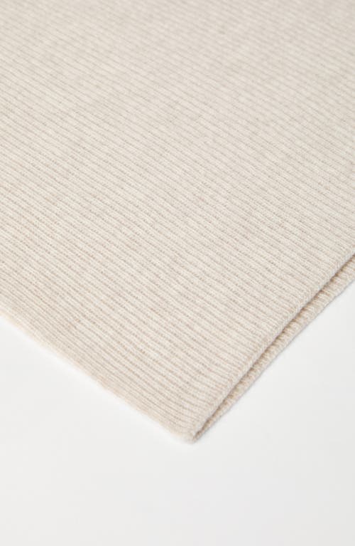Brunello Cucinelli Cashmere Knit Scarf In Neutral