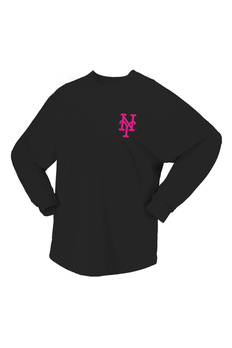 Women's Fanatics  Black New York Mets Neon Jersey Long Sleeve T-Shirt, Alternate, color, Black