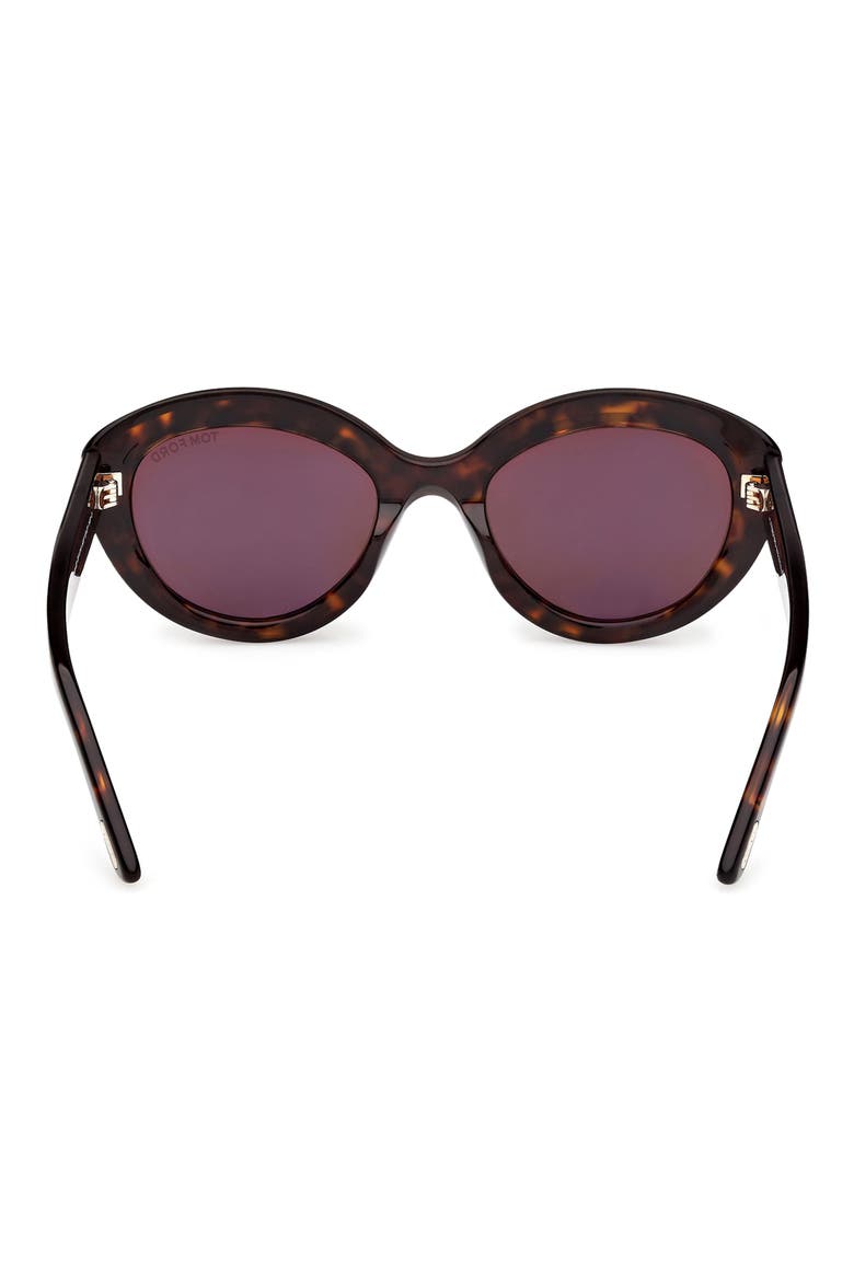 Stacy 53mm Cat Eye Sunglasses, Alternate, color, DARK HAVANA / CHOCOLATE LENS