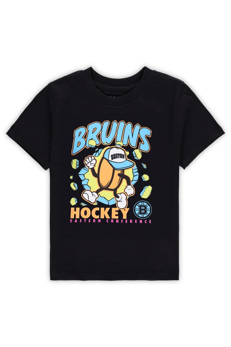 Toddler Black Boston Bruins Break Through T-Shirt, Main, color, Black
