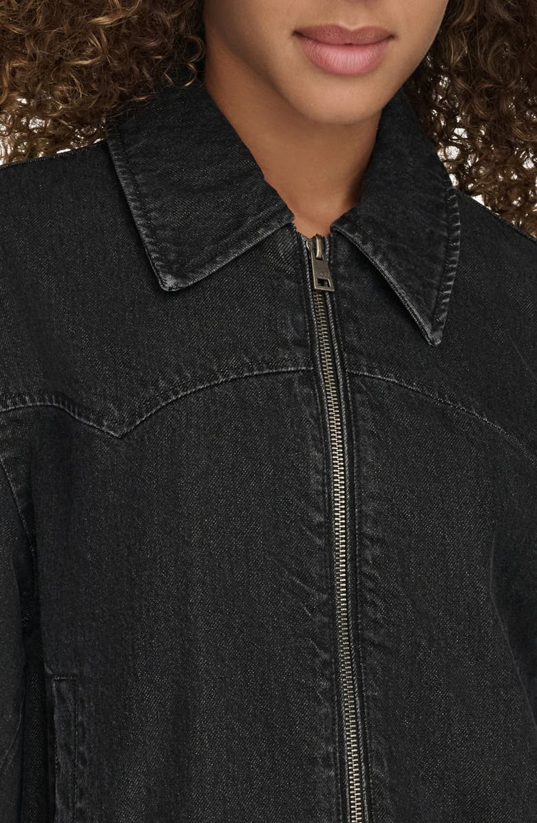 Levi's Western Denim Bomber Jacket, Alternate, color, Black Wash Denim