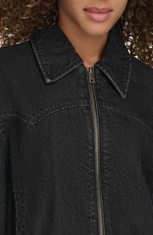 Levi's Denim Bomber Jacket In Black Wash Denim