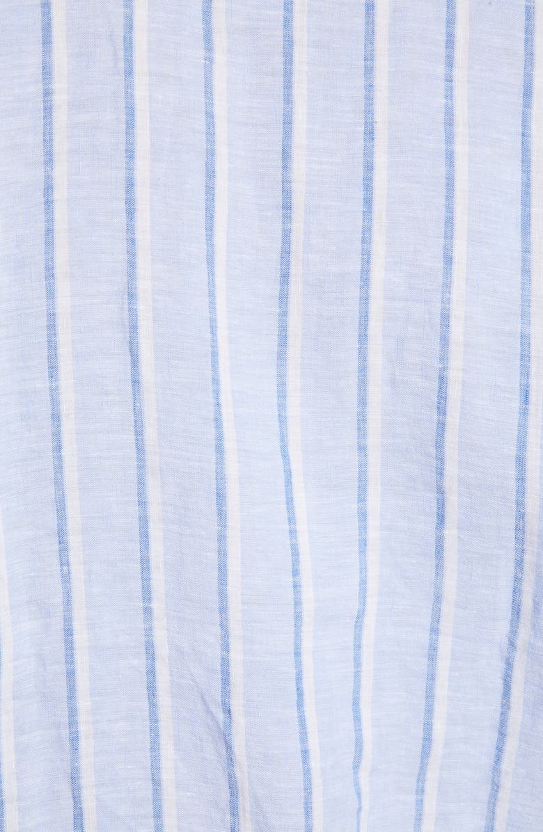 Hartford Paul Regular Fit Stripe Linen Button-Up Shirt, Alternate, color,