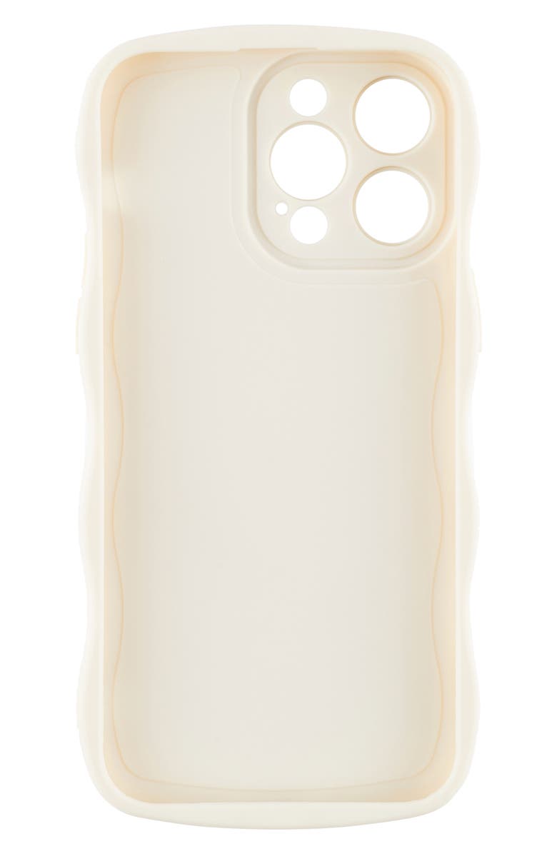 Auramma Solid Wavy Bumper iPhone 14 Pro Max Case, Alternate, color, Off White