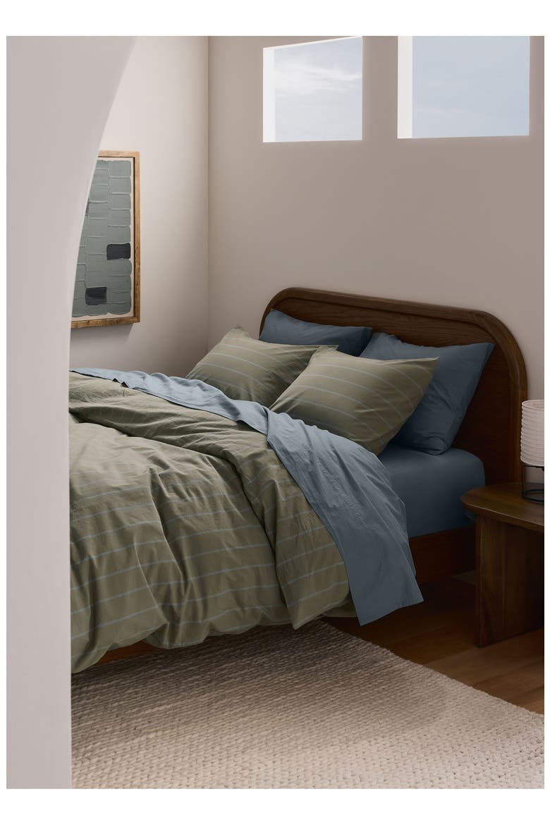 Brushed Cotton Sheet Set (Nordstrom Exclusive), Alternate, color, WAVE