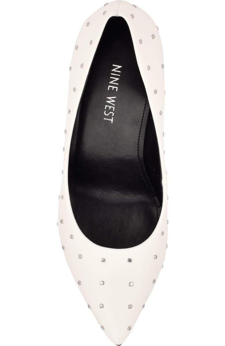 Nine West Trial Studded Pump, Alternate, color, White 140