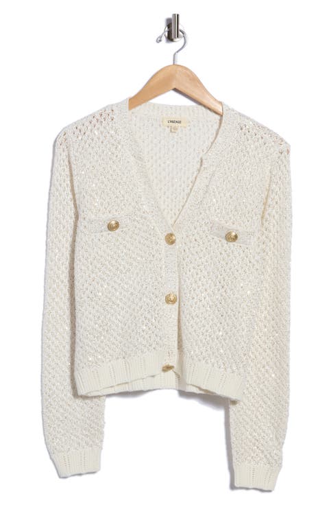 Blanca Sequin Crop Cardigan