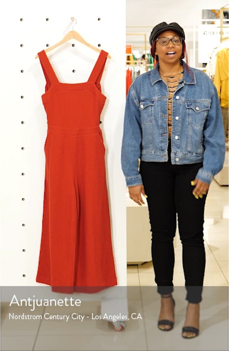 Texture & Thread Apron Bow Back Jumpsuit, sales video thumbnail