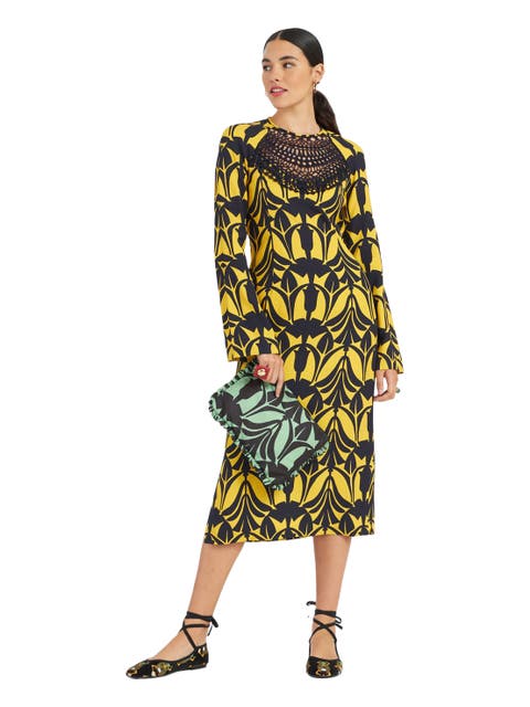 Wednesday Dress With Macrame' Papyrus Gold