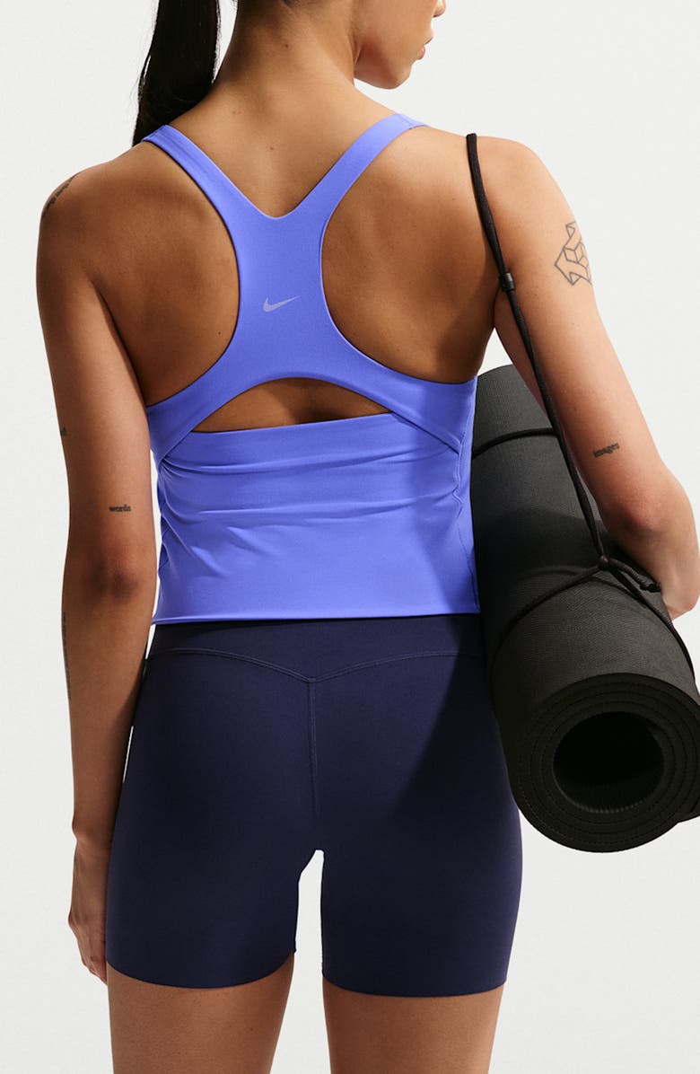 Nike Zenvy Longline Sports Bra, Alternate, color, Sapphire/ White
