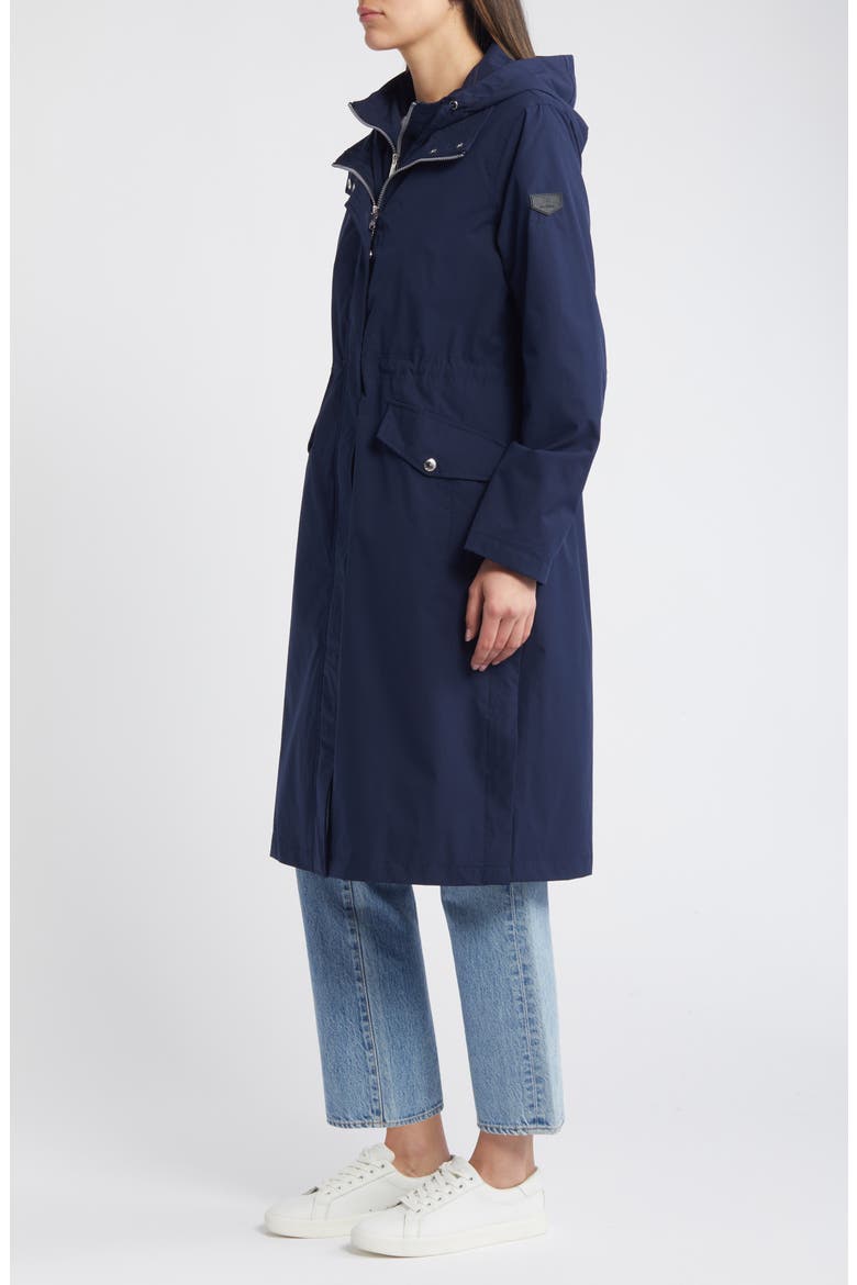 Longline Hooded Jacket, Alternate, color, NAVY