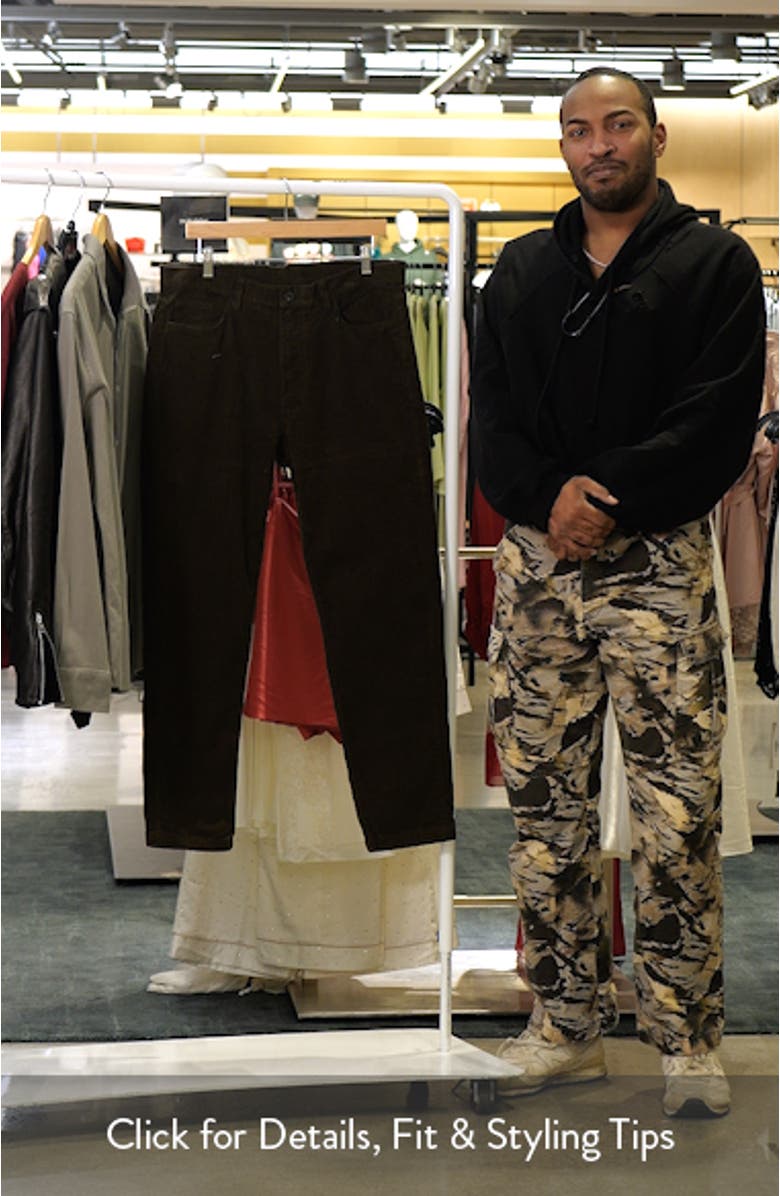 Regular Fit Straight Leg Corduroy Pants, sales video thumbnail