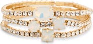 NORDSTROM RACK Set of three Crystal Stone Stretch Bracelets