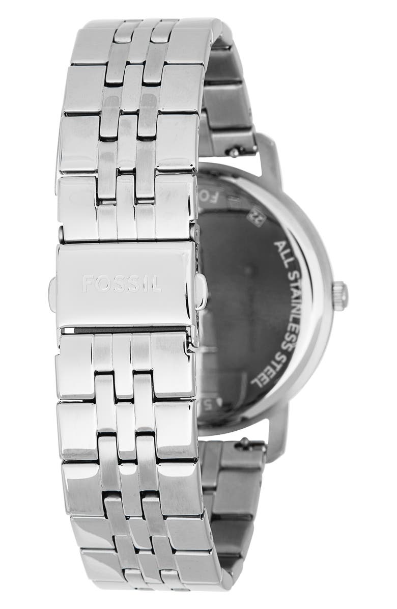 Fossil Luther Three Hand Quartz Watch with Interchangeable Strap, 44mm, Alternate, color, Black/ Silver