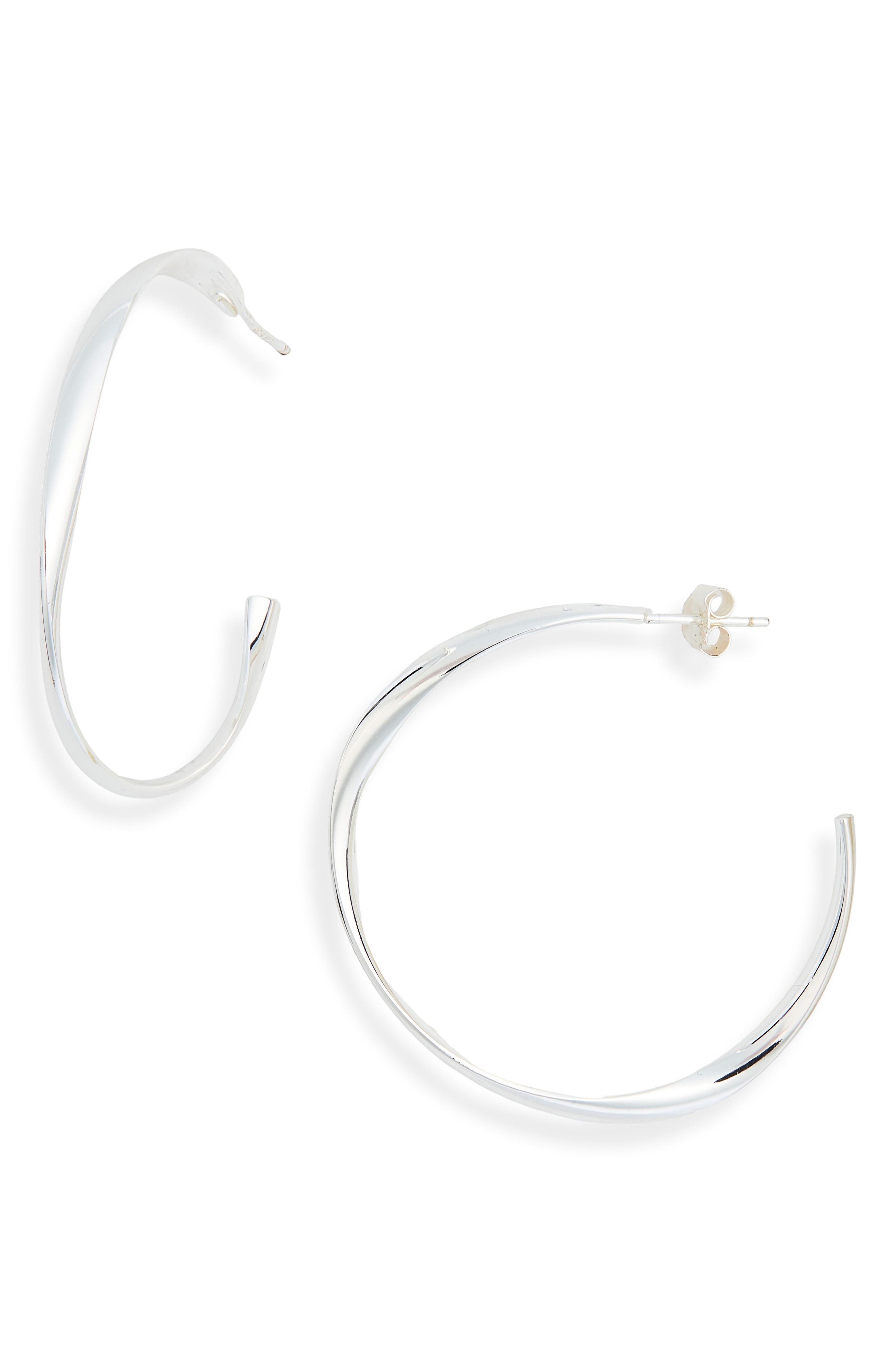 Large Hoop Twist Earrings