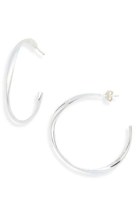 Large Hoop Twist Earrings