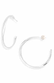 Large Hoop Twist Earrings