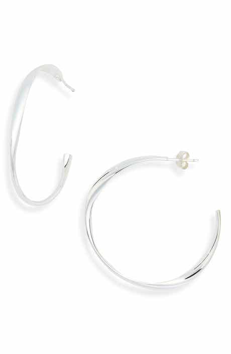Large Hoop Twist Earrings