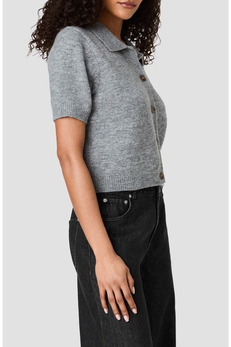 Suzie Knit Short Sleeve Cropped Cardigan, Alternate, color, GREY