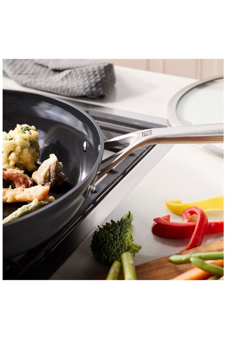 Motion Ceramic 5-Quart Hard Anodized Ceramic Nonstick Deep Fryer, Alternate, color, BLACK