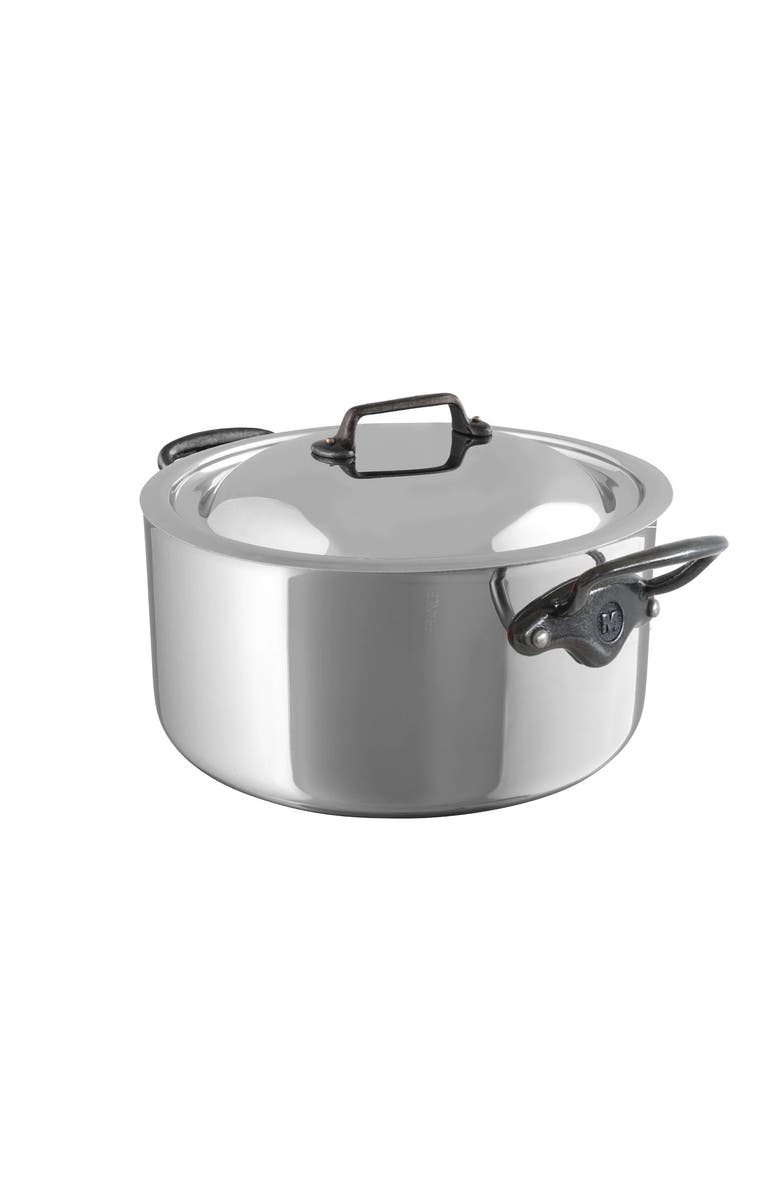 Mauviel M'Cook Ci Stainless Steel Stewpan With Lid, 9.4 Inch, Main, color, 