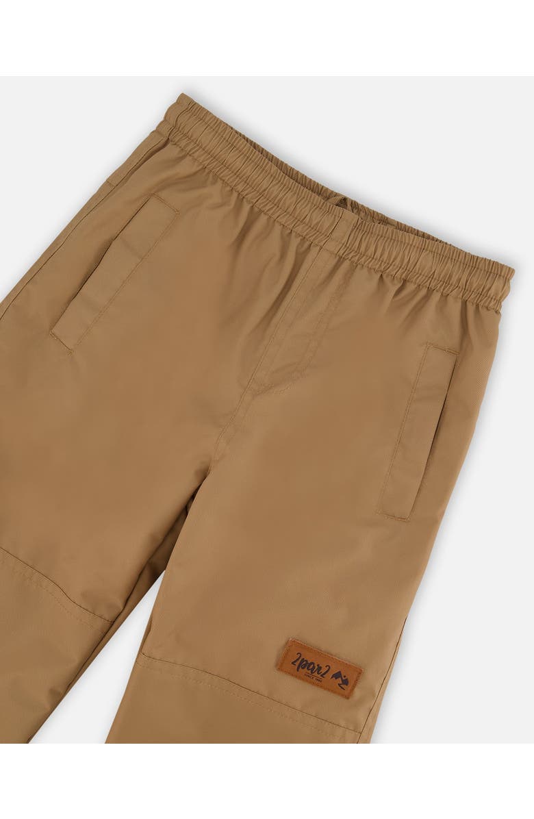 Deux par Deux Girl's 3-In-1 Mid-Season Outerwear Set With Printed Jacket Light Pink And Beige Pant, Alternate, color, 