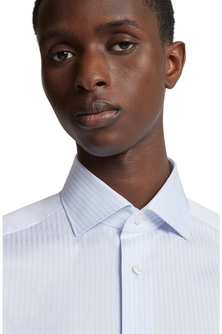 Centoventimila Couture Tonal Microstripe Button-Up Shirt, Alternate, color, BLUE