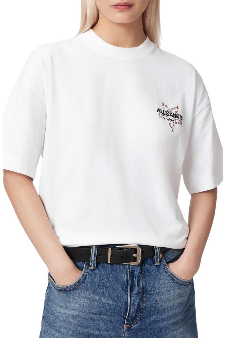 Pentacle Etta Logo Graphic T-Shirt, Main, color, OPTIC WHITE