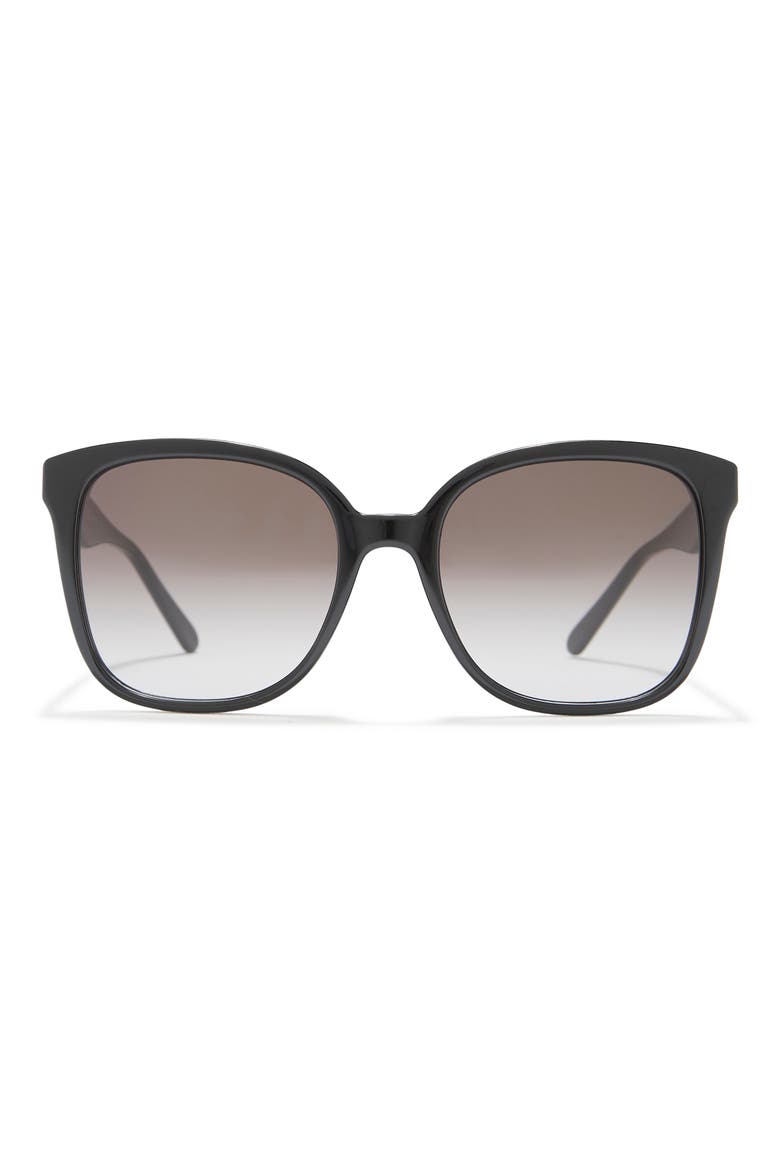 56mm Square Sunglasses, Main, color, BLACK